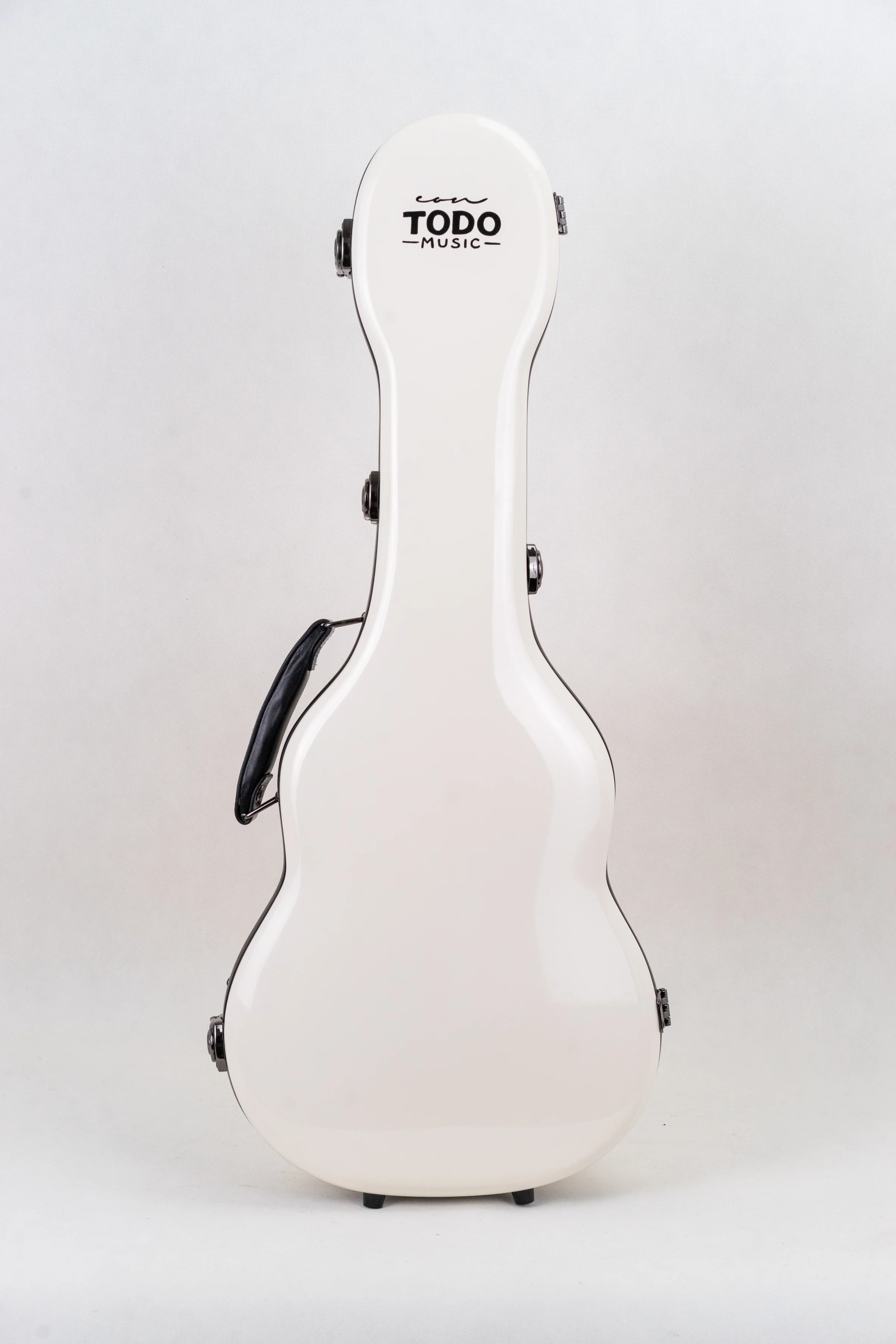 Premium Fiberglas Bariton Ukulele-Koffer  - Weiß